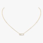 Messika - Move Uno Necklace Yellow Gold Diamond Pave